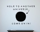 Hole to Another Universe Quotes Wall  Art Stickers